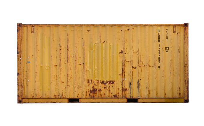 contenedor estándar de 20 pies Contenedor estándar 20 pies vista de a lado.