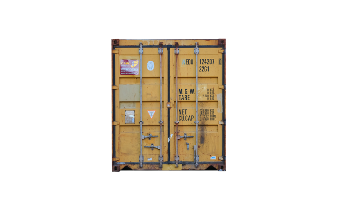 Contenedor estándar 20 pies Contenedor estándar 20 pies vista frontal
